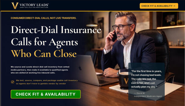 Victory-leads.com site image A thumbnail image of the front page of Victory-leads.com